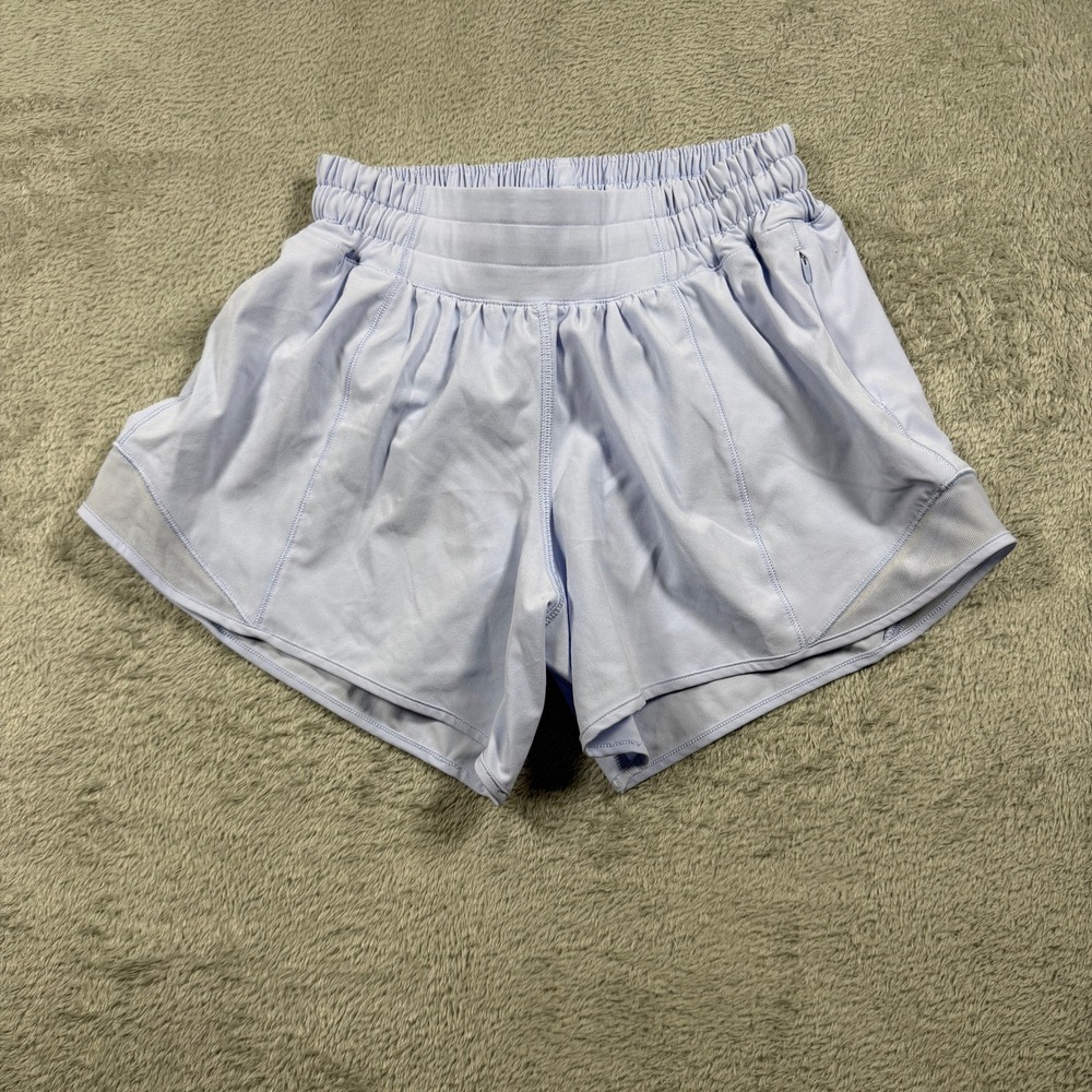 Lululemon Hotty Hot Short II 4" Womens 2 Silver Lilac High-Rise Lined